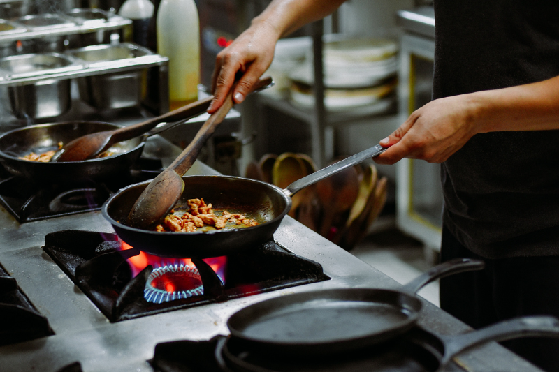 Kitchen Shortcuts cooking on frypan