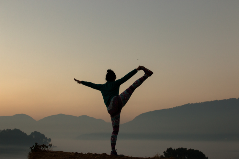 A girl is enagaging in workout to cure mental health