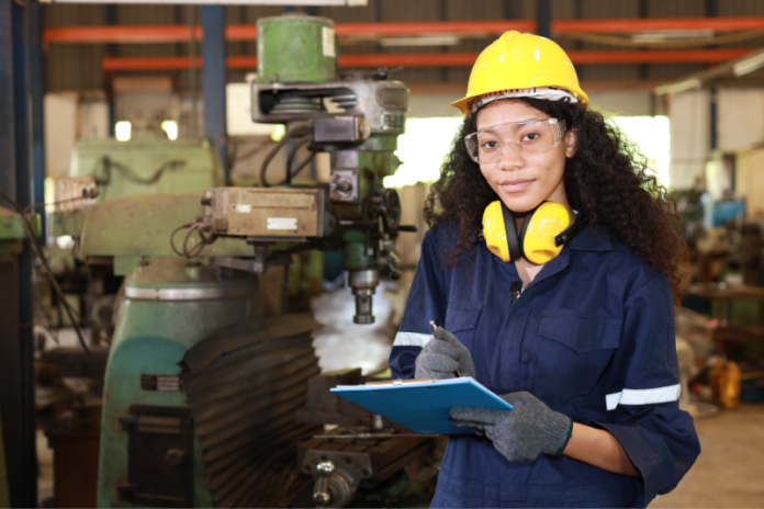 A worker in manufacturing unit