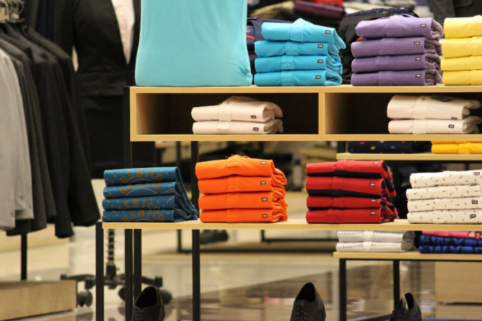 Apparel in showrooms after manufacturing