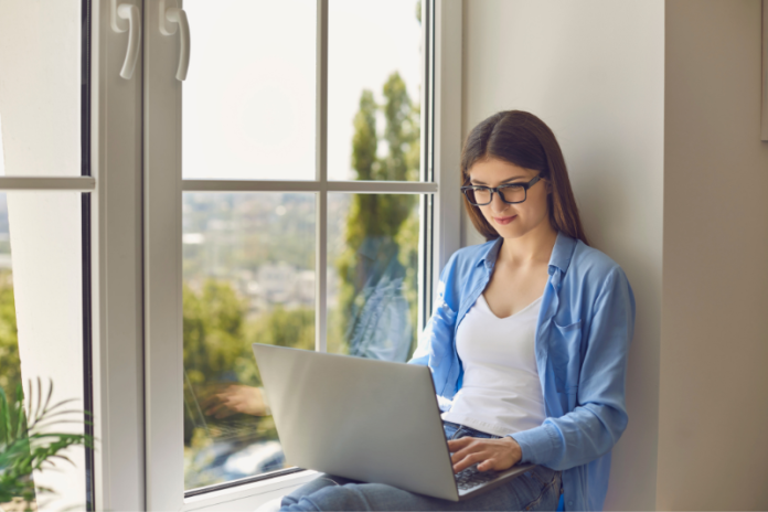 a girl is watching long form video on social media