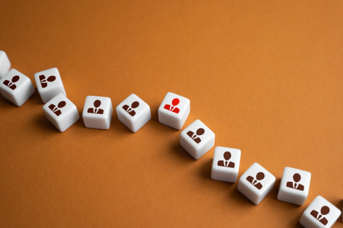 White wooden blocks with profile icon showing good intentions