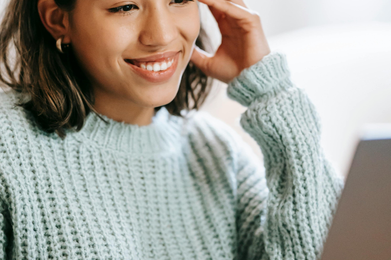 A happy employee after overcoming self doubt